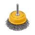 Щетка для дрели, 65 мм, Чашка, со шпилькой , нержавеющая витая проволока Denzel 744613 купить в Урае