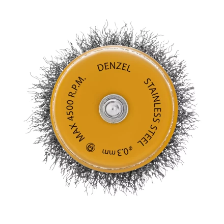 Щетка для дрели, 65 мм, Чашка, со шпилькой , нержавеющая витая проволока Denzel 744613 купить в Урае