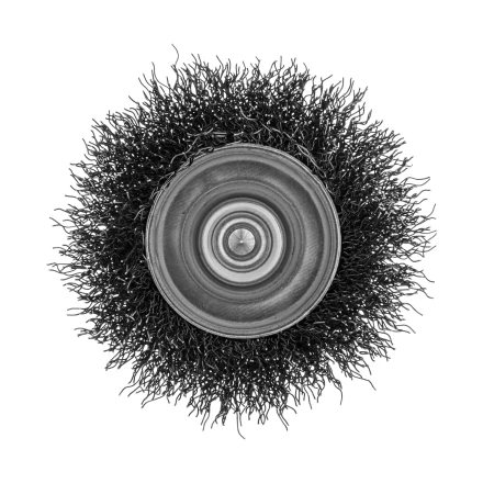 Щетка для дрели, 65 мм, Чашка, со шпилькой , нержавеющая витая проволока Denzel 744613 купить в Урае