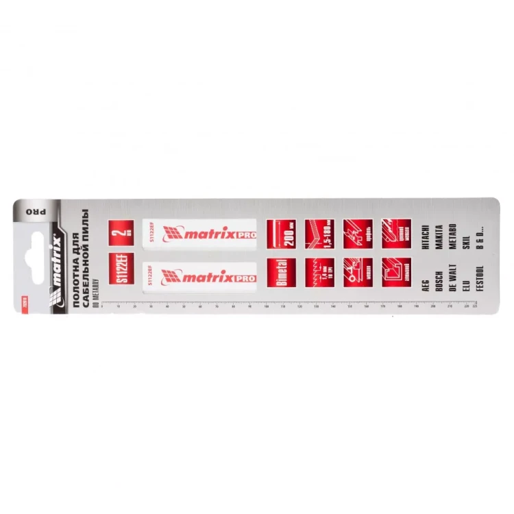 Полотна по металлу для сабельной пилы S1122EF 200/1,4мм Bimetal 2 штуки PRO Matrix 782010 купить в Урае