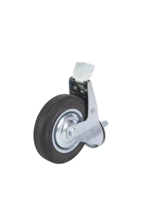 Колесо поворотное SCtB 63 160 мм резина с болтом и тормозом (F) 1027180 купить в Урае