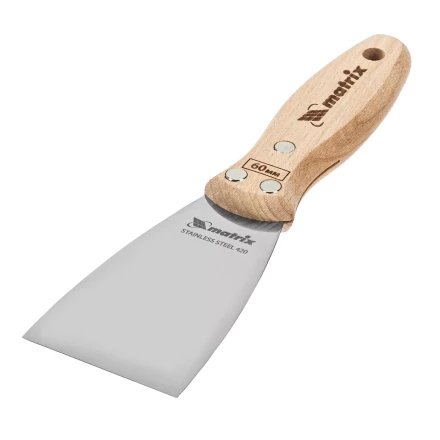Шпательная лопатка из нержавеющей стали, 60 мм, буковая рукоятка, EFP Matrix 85613 купить в Урае