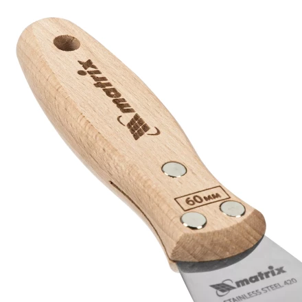 Шпательная лопатка из нержавеющей стали, 60 мм, буковая рукоятка, EFP Matrix 85613 купить в Урае