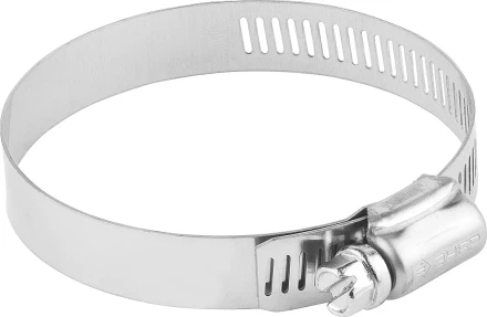 Хомуты ЗУБР &quot;ЭКСПЕРТ&quot;, нерж. сталь, просечная лента 12 мм, 40-64 мм, 4 шт 37815-040-64-4 купить в Урае