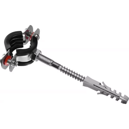 Хомут трубный с гайкой, оцинкованный, в комплекте с сантехнической шпилькой и дюбелем, 1/2&quot;, 1шт, ЗУБР Мастер 37866-20-24 37866-20-24_z01 купить в Урае