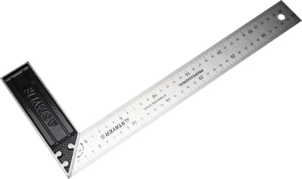 Угольник STAYER &quot;PROFI&quot; столярный, гравированная шкала, нержавеющее полотно 37мм, 350мм 3431-35_z01 купить в Урае
