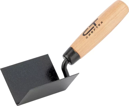 Кельма угловая, 80 х 60 х 60 мм, стальная, для внутренних углов, буковая ручка  СИБРТЕХ 86307 купить в Урае