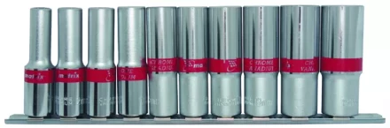 Набор удлиненных торцевых головок 1/4&quot;, 6-ти гр., CrV, 10шт., 4-13мм Matrix 13592 купить в Урае