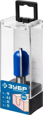 ЗУБР 19 x 32 мм, радиус 12.7 мм, фреза пазовая галтельная, Профессионал (28751-19-32) купить в Урае