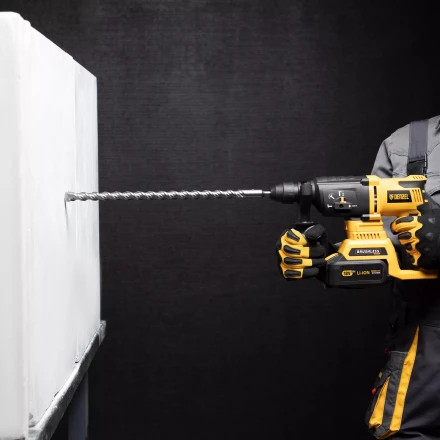 Бур по бетону, двойная спираль Denzel, 20 x 460 мм, три пылеотводящие кромки, 705049 купить в Урае