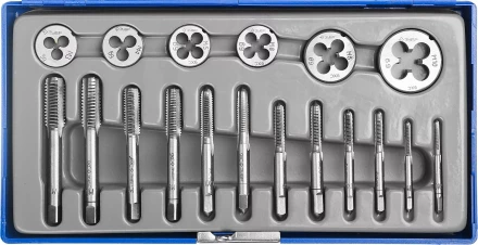 Набор ЗУБР &quot;МАСТЕР&quot; с металлорежущим инструментом, в пластиковом боксе 18 предметов 28120-H18 купить в Урае