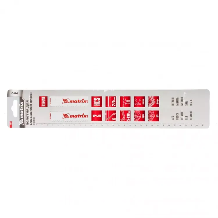Полотна по дереву для сабельной пилы S1344D 275/4,3мм HCS 2 штуки  PRO Matrix 782011 купить в Урае