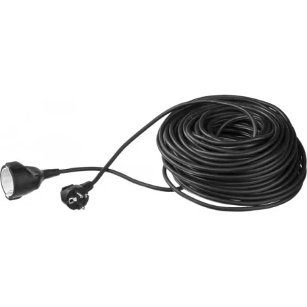 Удлинитель ЗУБР электрический, ПВС 3х1кв мм, черный, 1 гнездо, макс мощн 2200Вт, 30м 55013-30 купить в Урае