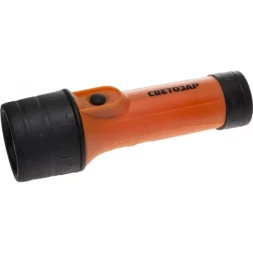 Фонарь СВЕТОЗАР ручной с ABS-корпусом и кольцом, криптоновая лампа, 2xD SV-56385