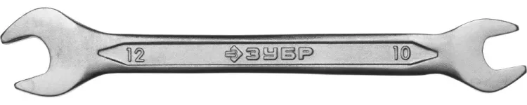 Ключ ЗУБР "МАСТЕР" гаечный рожковый, Cr-V сталь, хромированный, 10х12мм 27010-10-12 купить в Урае