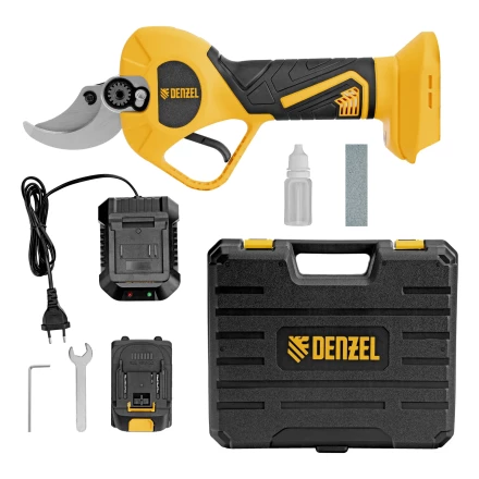 Секатор аккумуляторный, бесщет., CP-40BL, Li-Ion, 20 В, лезвия SK5 // Denzel 59438 купить в Урае