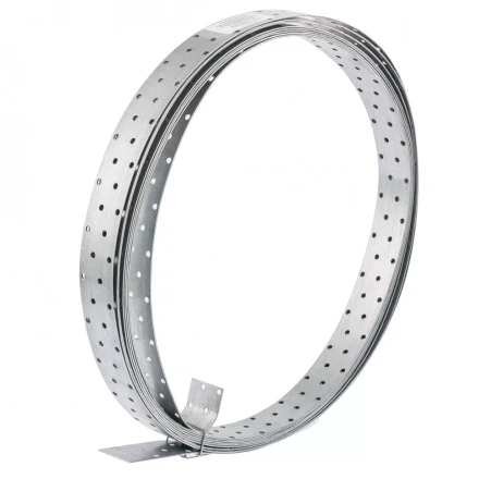 Лента перфорированная монтажная 1,5 мм LM 4см х 10 м отверстие 4,5–5 мм цинк Россия Сибртех 46582 купить в Урае