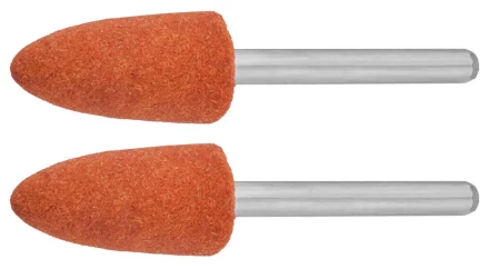 Конус ЗУБР абразивный шлифовальный на шпильке, P 120, d  9,5x19,0х3,2 мм, L 45мм, 2шт 35912 купить в Урае