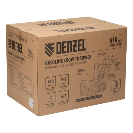 Бензиновая снегоуборочная машина Denzel SBM 610DT PRO, 212cc, гусеницы, эл.старт, блок. дифф. купить в Урае