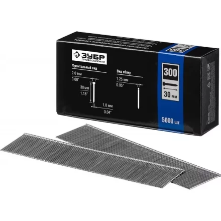 Гвозди тип 300, 30 мм, особотвердые, ЗУБР &quot;ПРОФЕССИОНАЛ&quot; 31830-30, 5000 шт 31830-30 купить в Урае