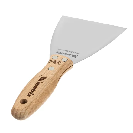 Шпательная лопатка из нержавеющей стали, 100 мм, буковая рукоятка, EFP Matrix 85617 купить в Урае