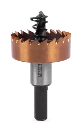 HSS-TiN коронка MESSER 35мм с центр. сверлом и толкающей пружиной для  лист. материала  до 2 мм ц/х купить в Урае