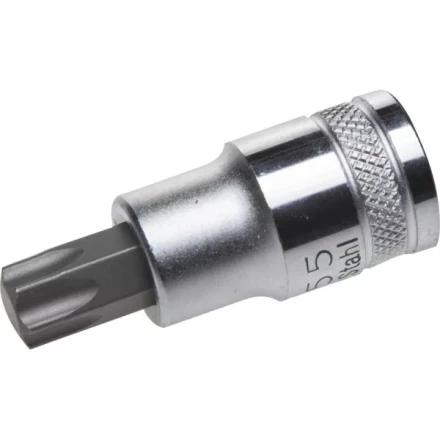 Торцовая бита-головка KRAFTOOL &quot;INDUSTRIE QUALITAT&quot;, материал S2, TORX, сатинированная, 1/2&quot;, Т55 27905-55_z01 купить в Урае