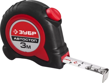 Рулетка ЗУБР &quot;МАСТЕР&quot;, двухкомпонентный корпус, автостоп, 3м/16мм 34052-03-16 купить в Урае