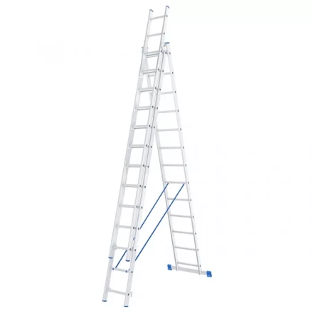 Лестница алюминиевая 3х13 ступеней трехсекционная СИБРТЕХ 97823 купить в Урае