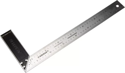 Угольник STAYER &quot;PROFI&quot; столярный, гравированная шкала, нержавеющее полотно 37мм, 400мм 3431-40_z01 купить в Урае