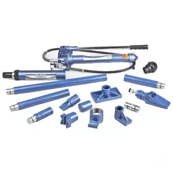 Растяжка гидравлическая 10 т набор из 16 предметов 7 сменных насадок в пластиковом кейсе Stels 51355 купить в Урае