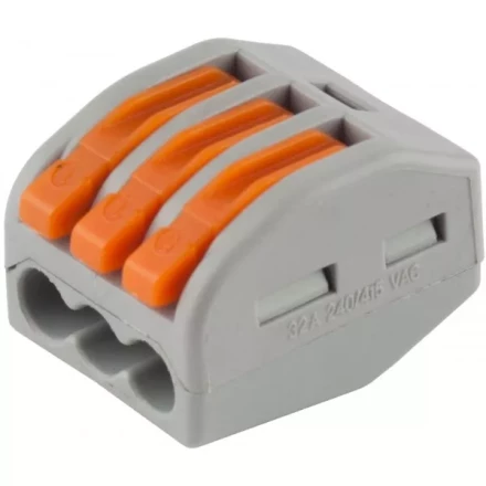 Клемма СВЕТОЗАР соединительная, разъемная, 3-х проводная, 400В, 32А, 0,5-2,5мм2/0,5-4мм2, 2шт 49190-3 купить в Урае