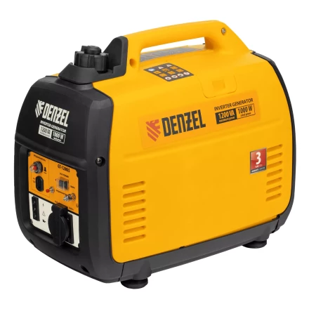 Генератор инверторный Denzel GT-1200iS, 1.2 кВт, 230 В, бак 2.4 л, закрытый корпус, ручной старт купить в Урае