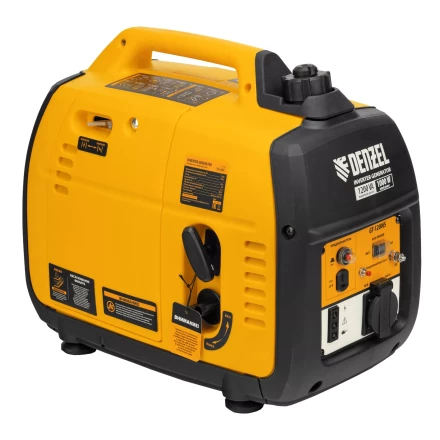 Генератор инверторный Denzel GT-1200iS, 1.2 кВт, 230 В, бак 2.4 л, закрытый корпус, ручной старт купить в Урае