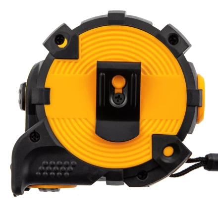 Рулетка Denzel 5м х 19мм, автоматич. фиксац., нейлон. покрытие, магнит. зацеп, двухстор. разметка, 31521 купить в Урае