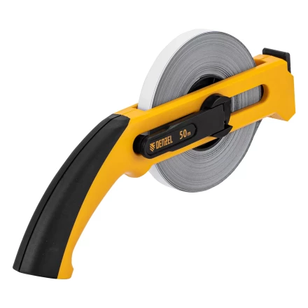 Рулетка геодезическая 50 м х 13 мм Denzel 31492, открытый корпус, металлическая лента купить в Урае