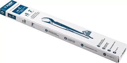 Ключ трубный рычажный ЗУБР &quot;ПРОФЕССИОНАЛ&quot;, изогнутые губки, цельнокованый, Сr-V, № 3,  2&quot; 27337-3_z01 купить в Урае