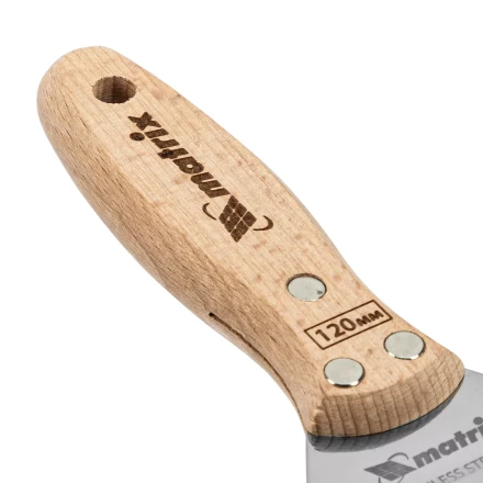 Шпательная лопатка из нержавеющей стали Matrix, 120 мм, буковая рукоятка, EFP 85618 купить в Урае