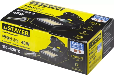 Паяльная станция STAYER &quot;PROFI&quot; цифровая с ЖК дисплеем, диапазон 160-520°C, шаг 10°C, 48Вт 55370 купить в Урае