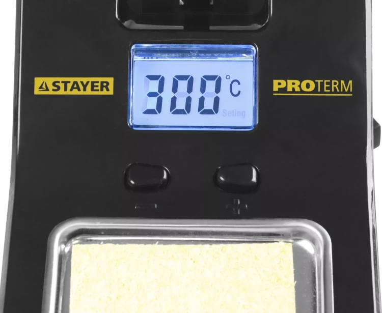 Паяльная станция STAYER "PROFI" цифровая с ЖК дисплеем, диапазон 160-520°C, шаг 10°C, 48Вт 55370 купить в Урае