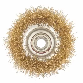 Щетка для УШМ, 150 мм, М14, &quot;чашка&quot;, латунированная витая проволока  MATRIX 74607 купить в Урае