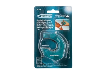 Труборез ладонный &quot;PIRANHA&quot; 22 мм (3/4&quot;) автоматическая регулировка зажима трубы отверстие 1/4&quot; GROSS 78706 купить в Урае