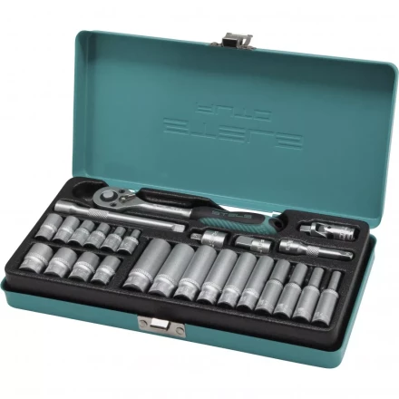 Набор торцевых головок с трещоткой 1/4 26 предметов Stels 13574 купить в Урае