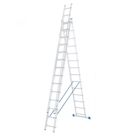 Лестница алюминиевая 3х14 ступеней трехсекционная СИБРТЕХ 97824 купить в Урае