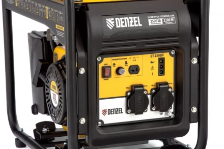 Генератор инверторный GT-2500iF, 2.5 кВт, 230 В, бак 5 л, открытый корпус, ручной старт Denzel 94704 купить в Урае