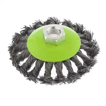 Щетка для УШМ 100 мм М14 &quot;тарелка&quot; крученая металлическая проволока СИБРТЕХ 746097 купить в Урае