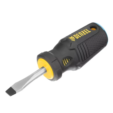 Отвертка SL6x38 мм, CrV, трехкомпонентная рукоятка Denzel 12201 купить в Урае