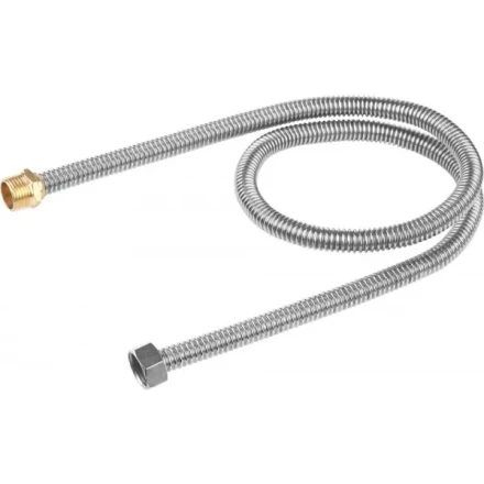 Подводка ЗУБР &quot;ЭКСПЕРТ&quot; сильфонная из нержавеющей стали, для воды, г/ш  (гайка-штуцер), 1/2&quot;, 1,0м 51011-G/S-100 купить в Урае