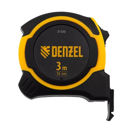 Рулетка Denzel 3м х 16мм, двухкомп. корпус, магнитный обрезиненный зацеп, 31530 купить в Урае