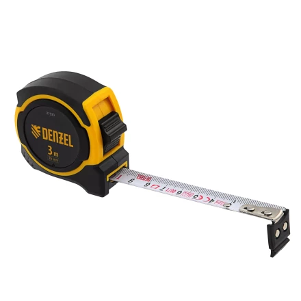 Рулетка Denzel 3м х 16мм, двухкомп. корпус, магнитный обрезиненный зацеп, 31530 купить в Урае